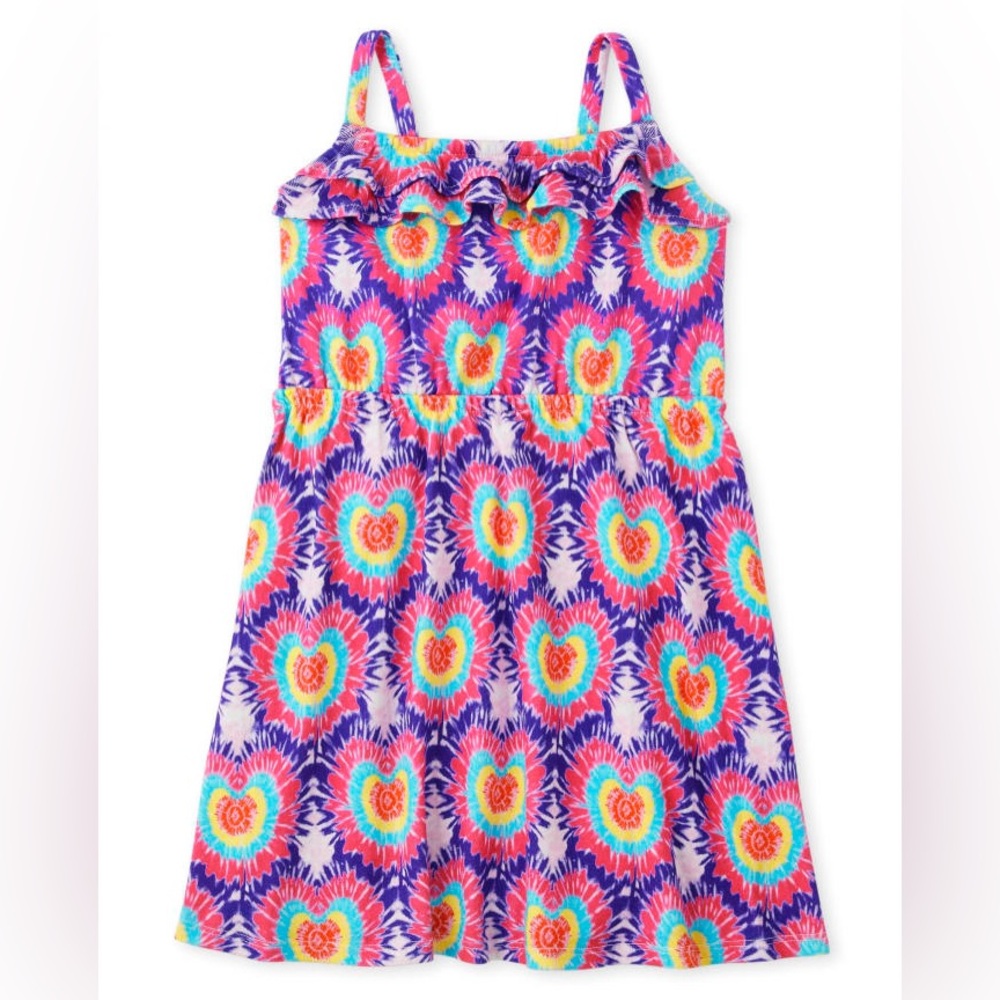 Gymboree Tie Dye Heart Ruffle Sundress